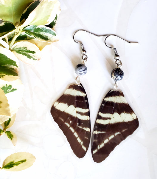 Zebra Swallowtail Butterfly Earrings, Debra's Divine Designs