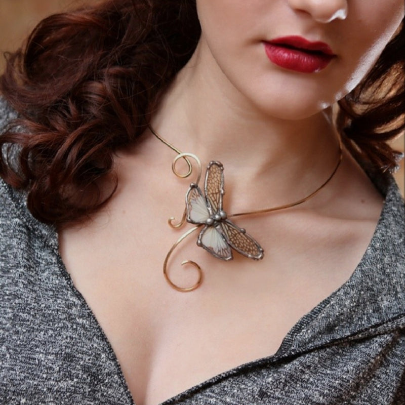 Brienna wears this Cicada Torc beautifully