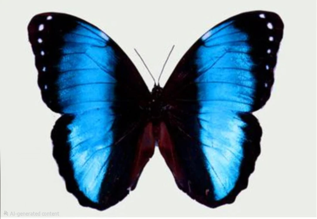 Blue Morpho Achilles Butterfly Laminated Hindwing Earrings