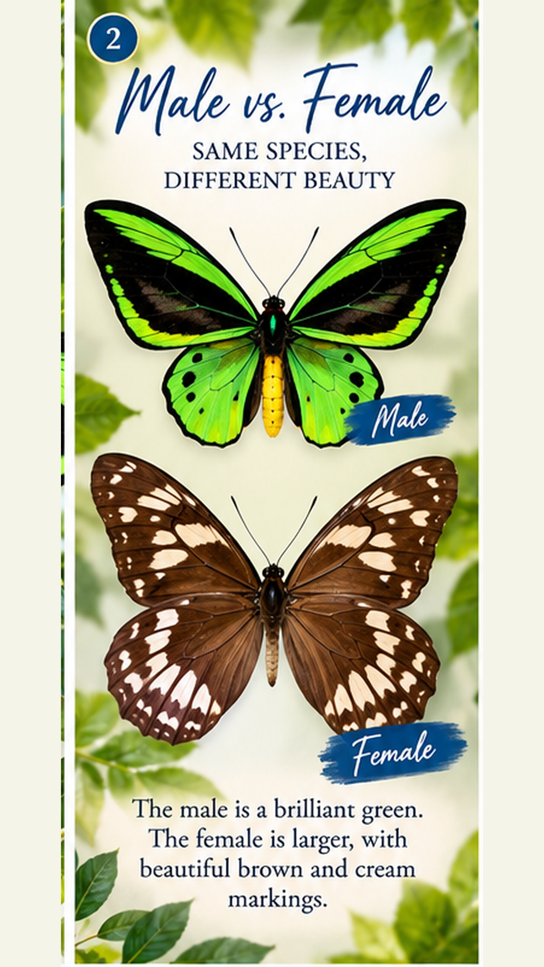 Green Birdwing Butterfly Wing Round Glass Pendant