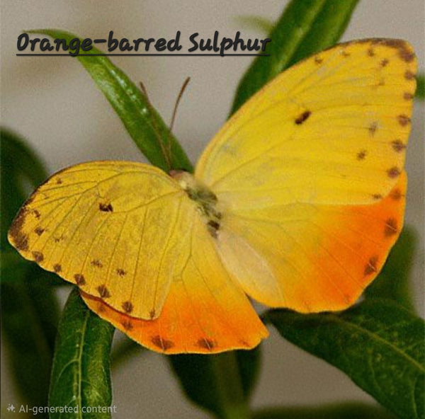Blue Morpho & Orange-Barred Sulphur Butterfly Wing Necklace