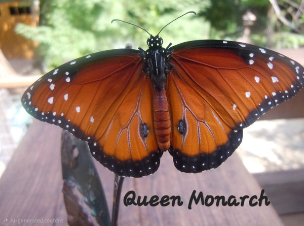 Queen Butterfly Wing 22 mm Stainless-Steel Keychain