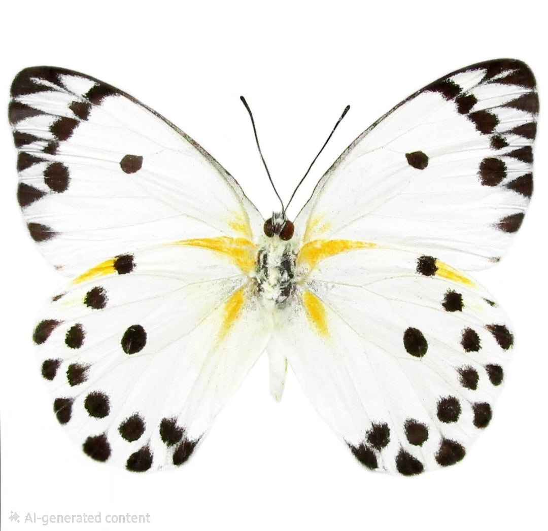 Calypso Caper White Butterfly Laminated Wing Earrings with Black Onyx