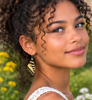 Eastern Tiger Swallowtail Butterfly Wing Earrings