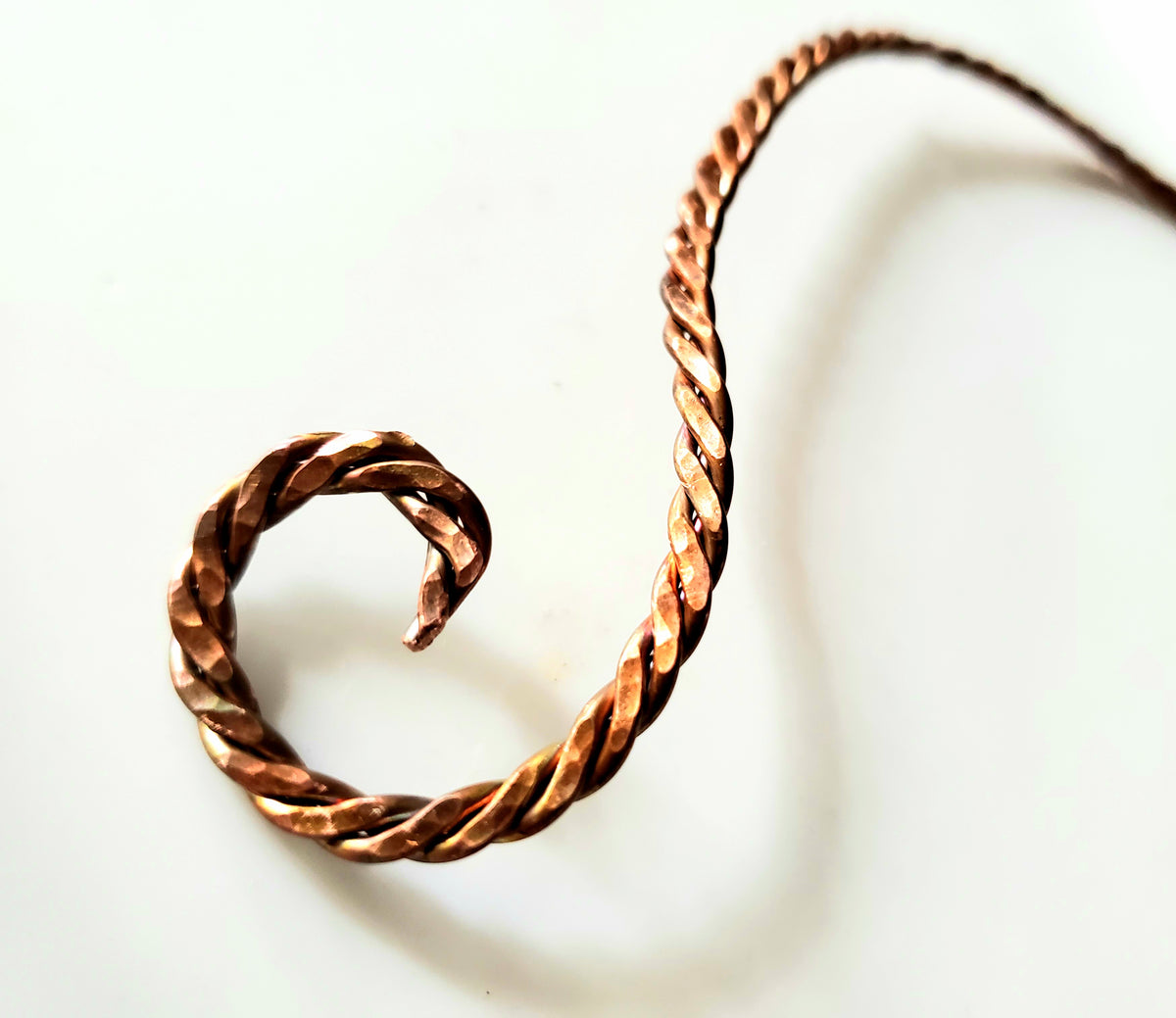 Twisted Hammered Reclaimed-Copper Torc