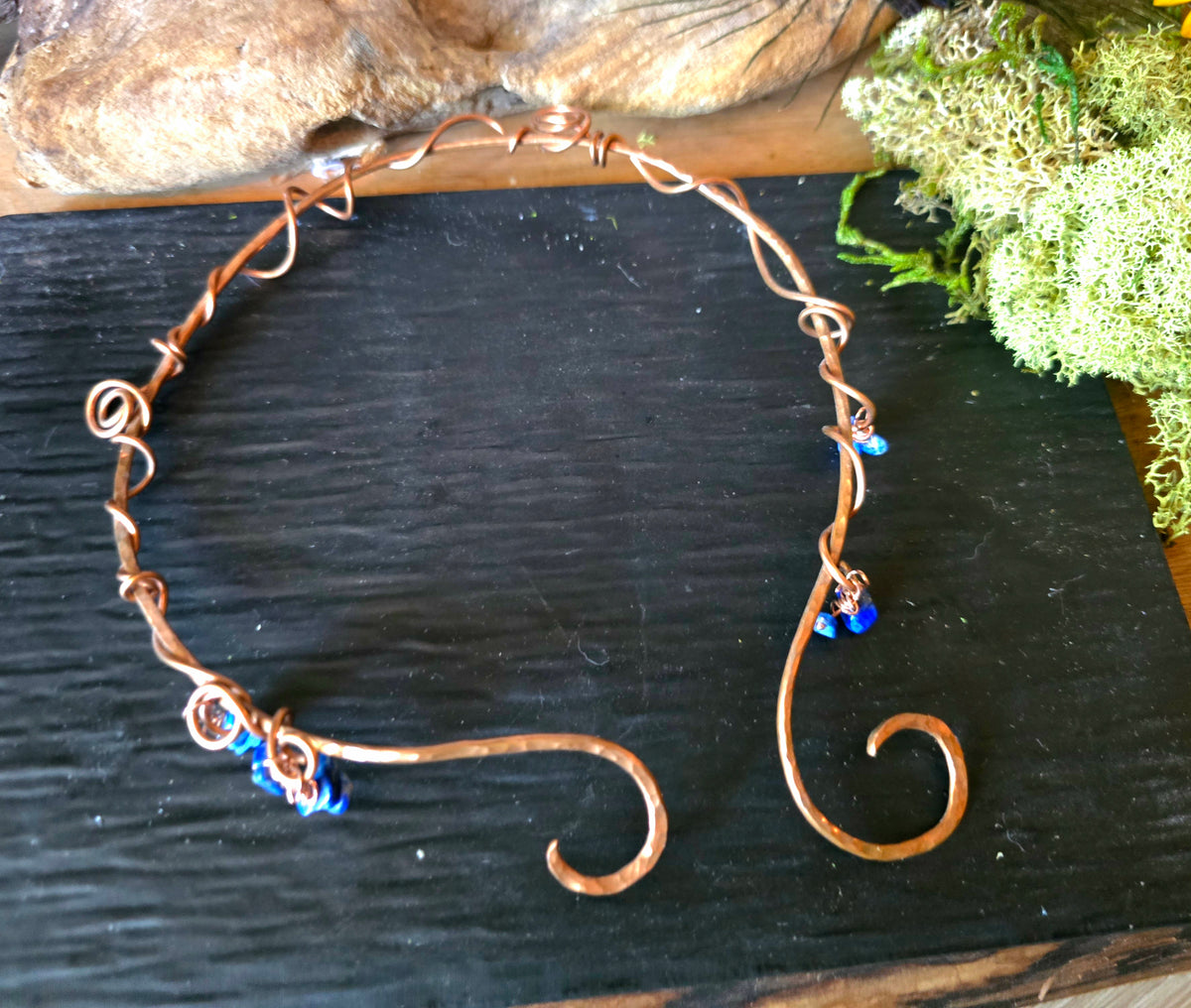 Lapis Lazuli Copper Torc Necklace