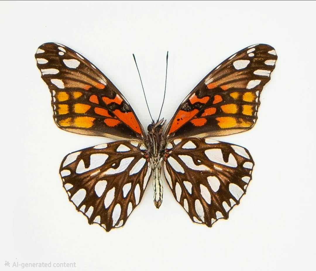 Mexican Silverspot Butterfly Forewing Laminated Earrings
