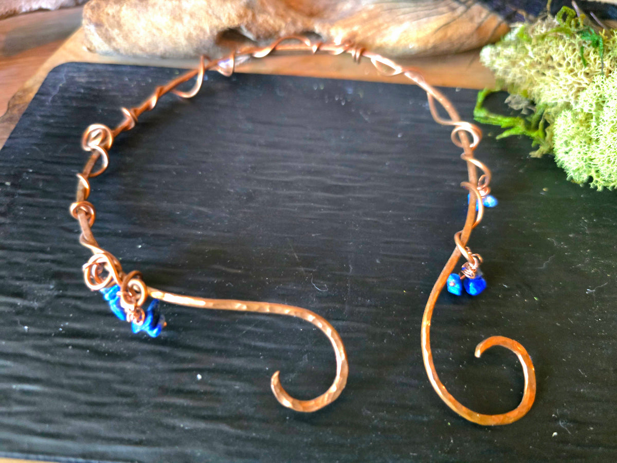 Lapis Lazuli Copper Torc Necklace