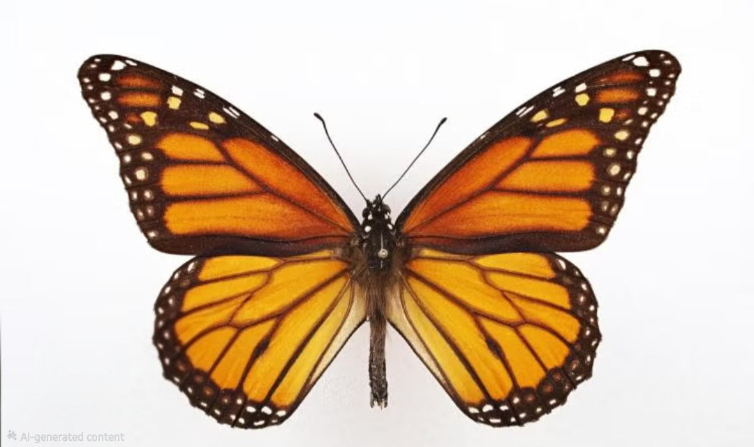 Monarch Butterfly Laminated Hindwing Earrings with Orange Jasper