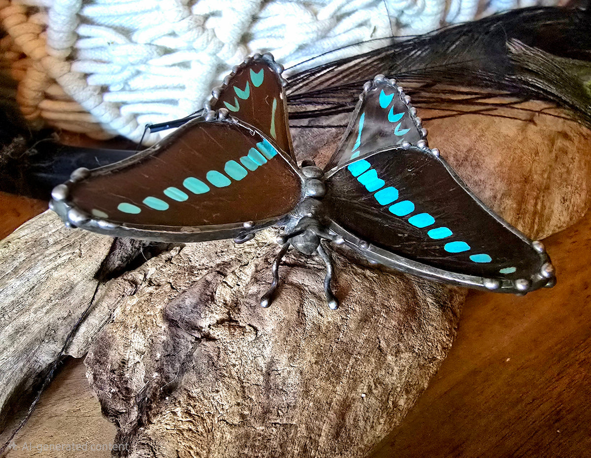 Common Bluebottle – Real Butterfly Decor Figurine