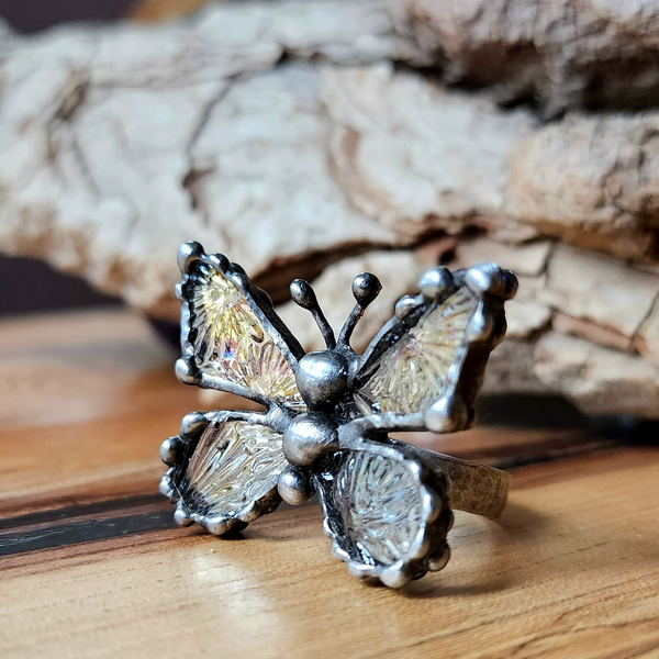 Stevie Nicks Glass Butterfly Ring