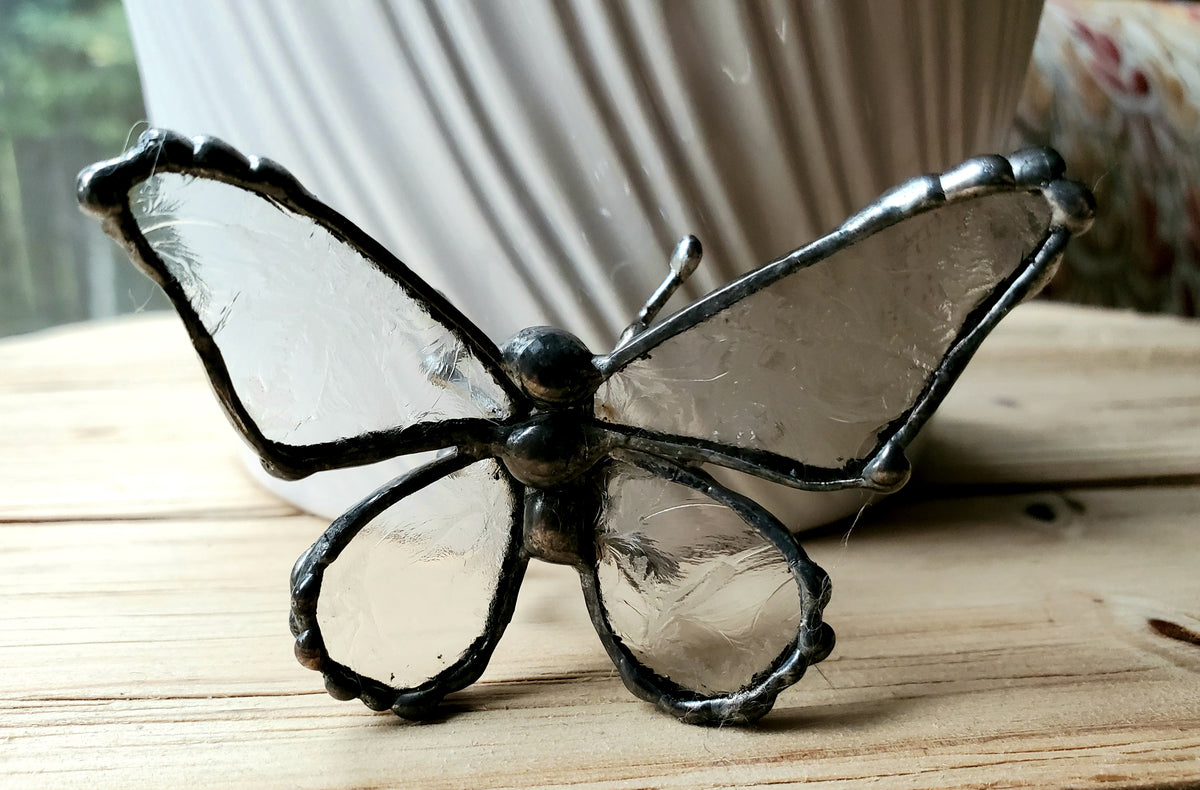 Water-Bubble Stained Glass Butterfly Figurine