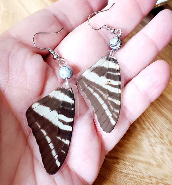 Zebra Swallowtail Butterfly Earrings, Debra's Divine Designs