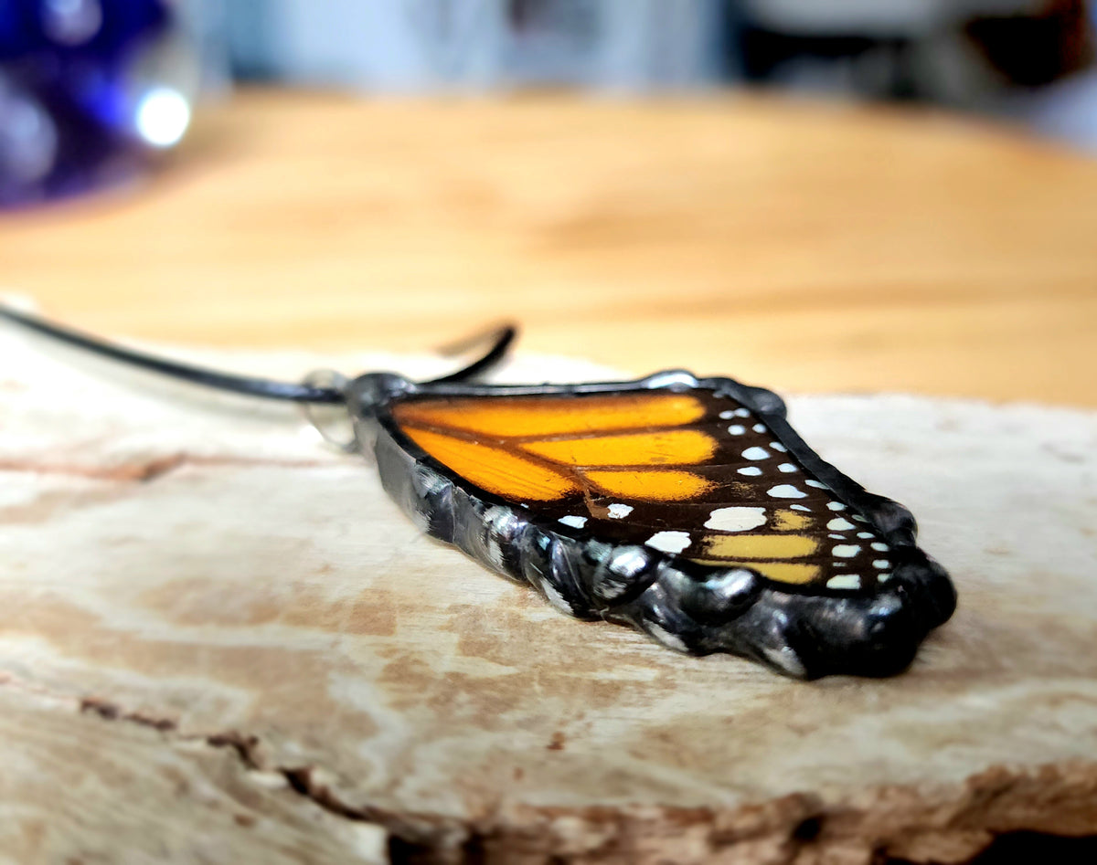 Monarch Butterfly Forewing Pendant