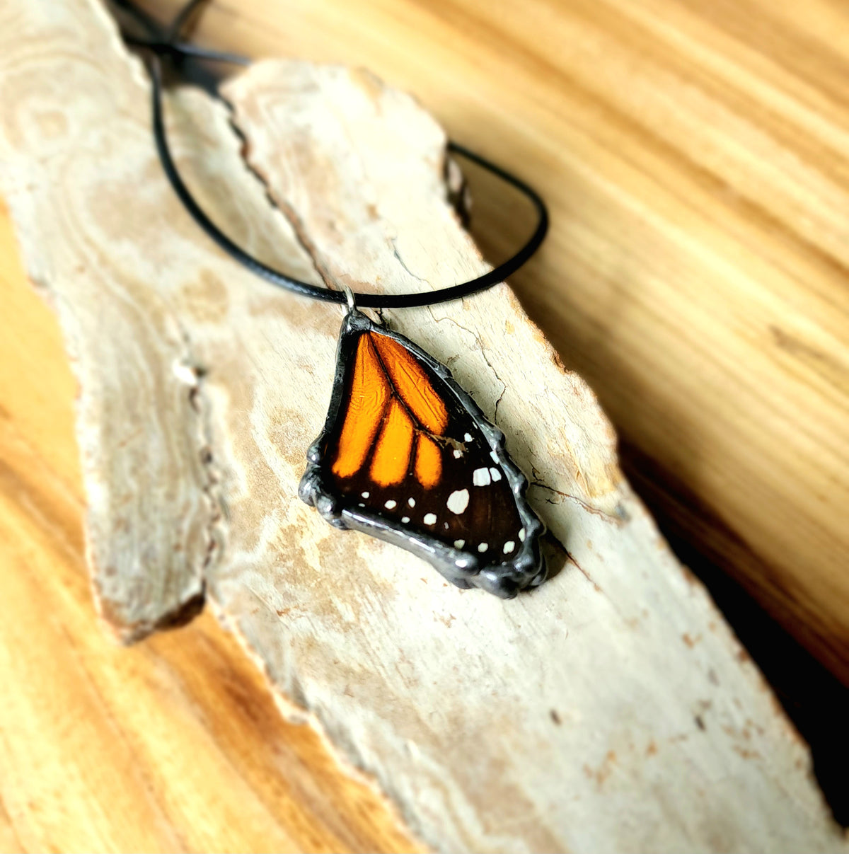 Monarch Butterfly Forewing Pendant