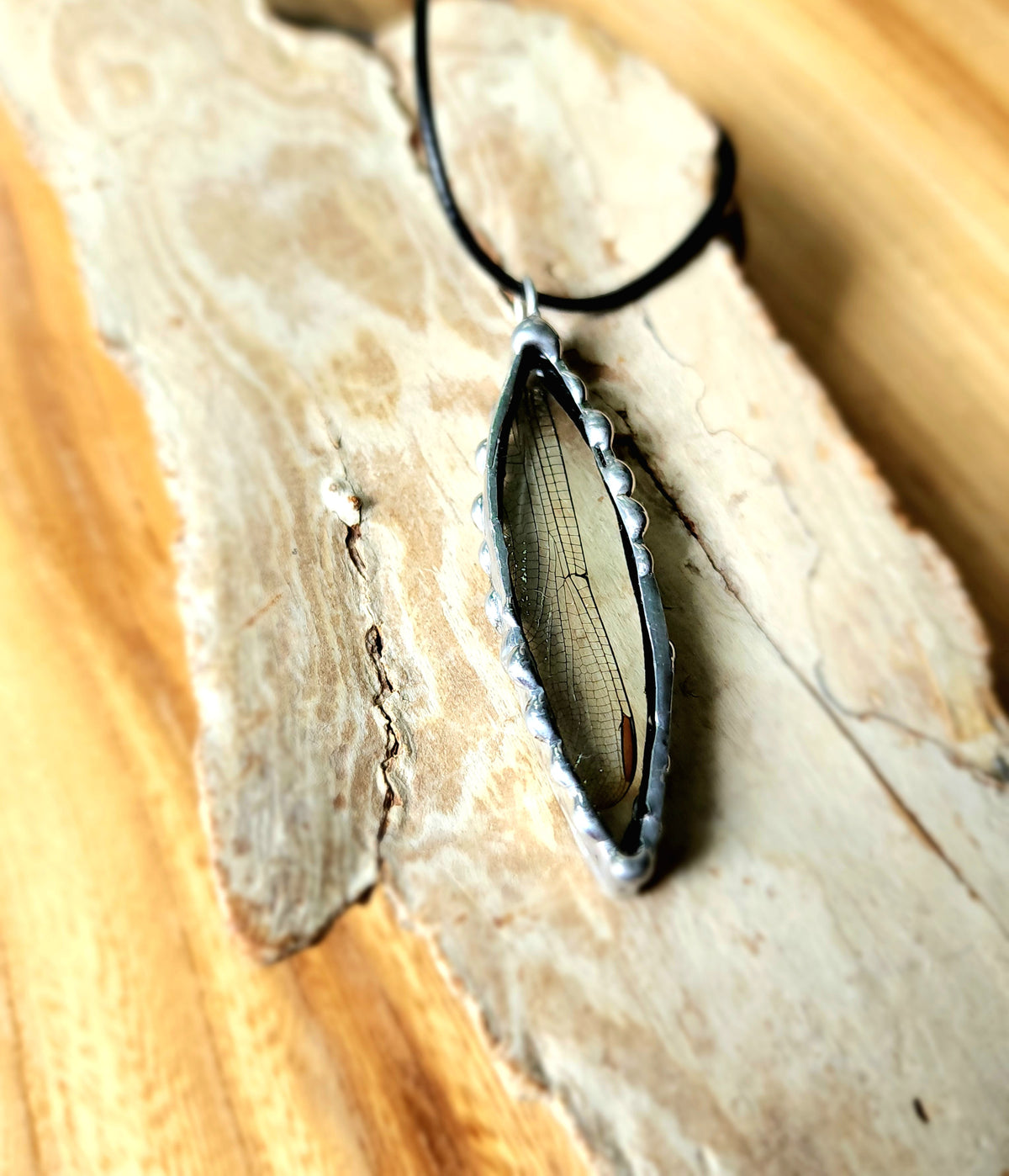 Dragonfly Wing Pendant Necklace