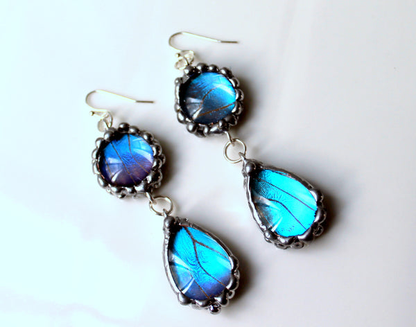 Blue Butterfly Earrings as Seen on Hart of Dixie, Blue Morpho Butterfly, As Seen On TV